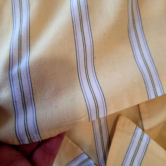 Saddle King Shirt Mens 3XL Tall Pearl Snap Yellow Stripe 19.5 USA Vintage - Picture 7 of 13